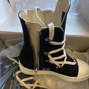 Black and White High-Top Sneakers